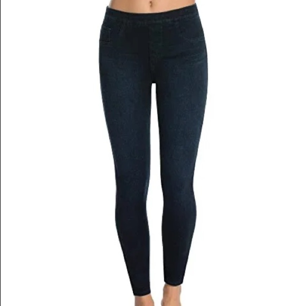New Black Spanx Jeanish Leggings size M